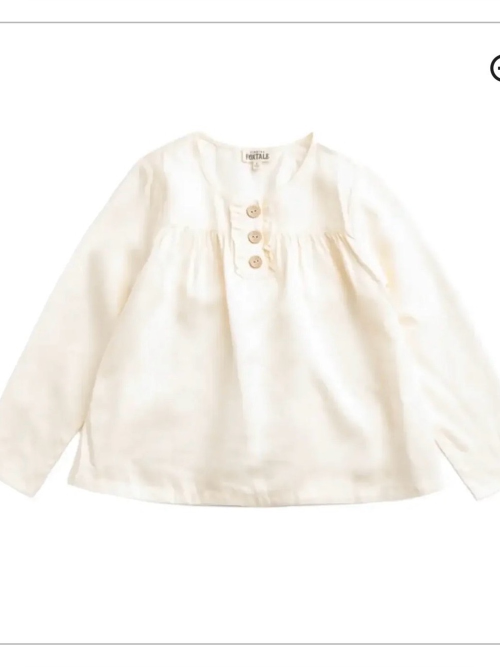 Finding Foxtale Folklore Top Vanilla Tencel Ruffle Blouse NWT